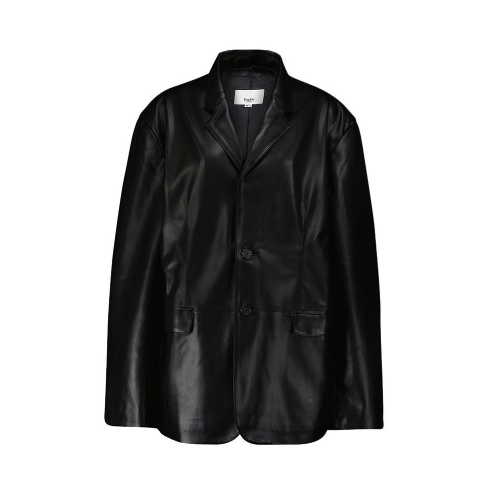 Olympia Faux Leather Blazer