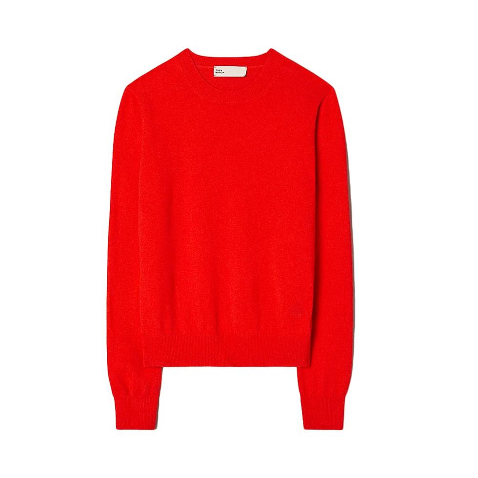 Tory Burch Cashmere Shrunken Crewneck