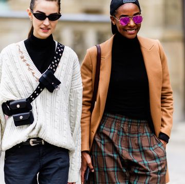 Eyewear, Fashion, Street fashion, Clothing, Plaid, Sunglasses, Tartan, Outerwear, Fur, Glasses, 