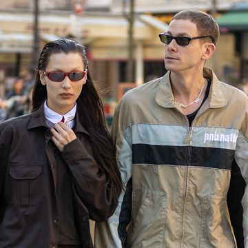 paris, france march 07 model bella hadid and marc kalman are seen on march 07, 2022 in paris, france photo by marc piaseckigc images