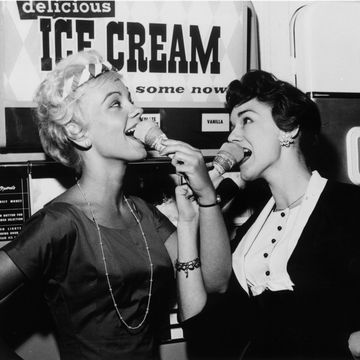 ladies eating ice cream