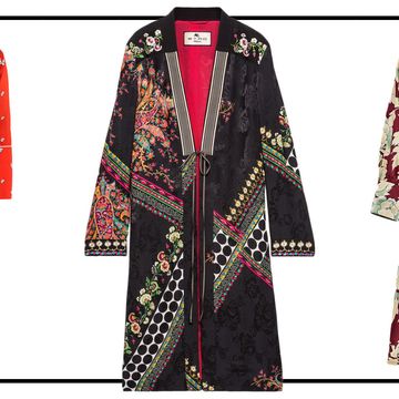 Clothing, Robe, Outerwear, Costume, Sleeve, Kimono, Textile, Pattern, Nightwear, Duster, 