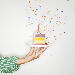 tarta de cumpleaños con vela