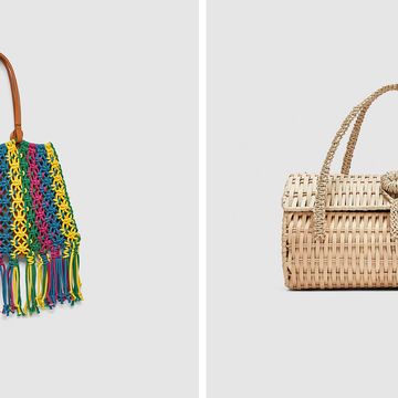 Bag, Handbag, Tote bag, Fashion accessory, Shoulder bag, Pattern, Luggage and bags, Pattern, Wicker, Brand, 