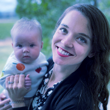 carly leahy holding her baby